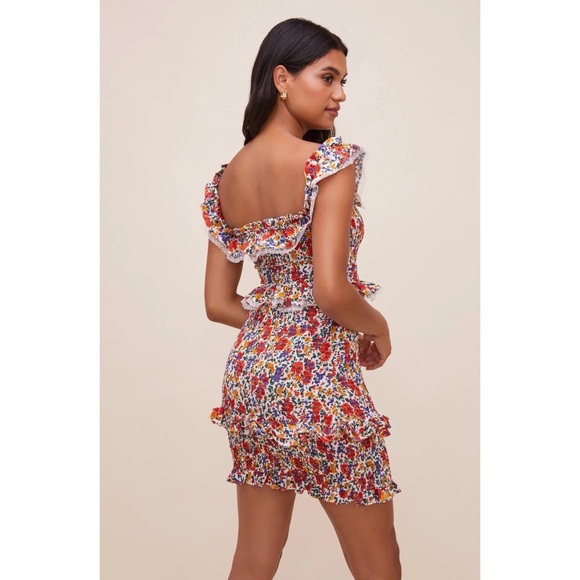 NEW! ASTR The Label Isabel Off Shoulder Floral Dress, X-Small - Picture 2 of 10